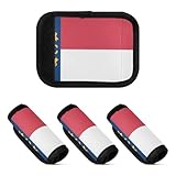 2 fundas para asa de equipaje, accesorios únicos para bolsas de asa, Bandera del Estado de Carolina del Norte (EE, one sizex4