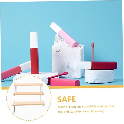 Zerodeko 4 Pcs Rack De Armazenamento De Escada Prateleira De Acrílico Degraus De Acrílico Rack Em Ca