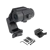 Tactical G43 - Lente d'ingrandimento 3X con attacco FTC QD combo, 5,7 cm di altezza della linea centrale ottica, meccanismo a sgancio rapido e flip-to-center (FTC), alluminio CNC (G43 BK)
