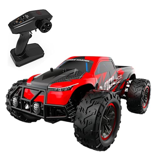 POCO DIVO Monster Truck, 1/16 Ferocious RC Off-Road Truggy, Radio Remote Control Racing Speed 30kmph 4x4 Sports Car, 12” Large All Terrain LED Vehicle with Metal Gear