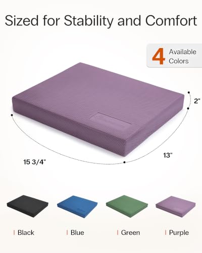 Image of StrongTek Professional Foam Exercise Balance Pad - 15.8 inch x 13 inch x 2 inch, High-Density TPE Foam Knee Pad, Non-Slip & Water-Resistant, for Balance Training, Physical Therapy, Yoga, and More