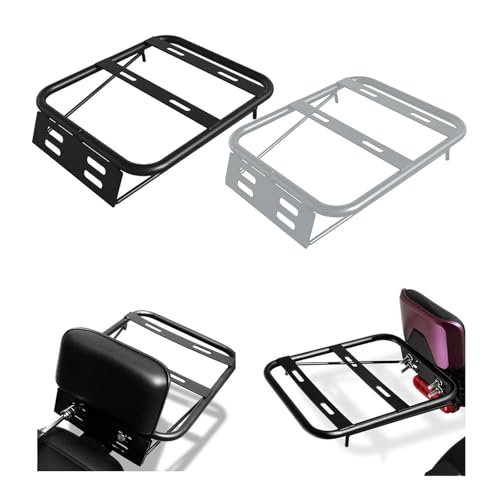 Porte-bagages arrière moto robuste avec support d'extension de cadre rigide - 4