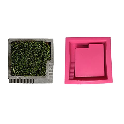 Silicone Flower Pot Mold,Concrete Mold Succulent Flower Pot Vase Mould Clay Cement Silicone Molds,Square Craft Handmade Home Graden Decor #TOP26