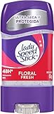 Lady Speed Stick Desodorante Antitranspirante Floral Fresh en Gel 65 g. Protección Infalible hasta por 48horas, Ultra Seca...