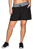 RBX Active Women's Plus Size Woven Short w/Knit Waist Black 3X