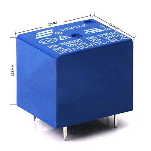 Relé SRD-12VDC-SL-C de 5 pines T73 interruptor electromagnetico de 10A 5