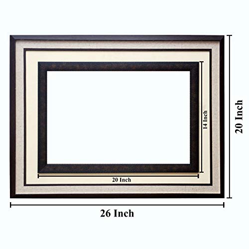 Image of Wens 'Floral Essence' Wall Art Painting (PS Wood, 51 cm x 66 cm x 3 cm, Brown)