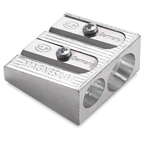 KUM 2-hole Pencil Sharpener Magnesium Alloy Wedge Profile