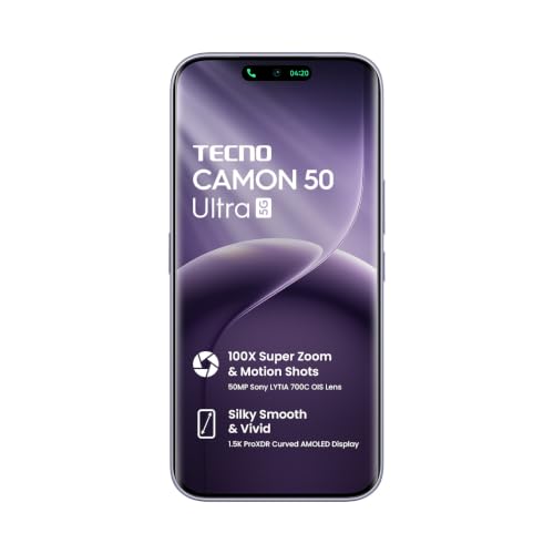 Image of Tecno CAMON 50 Ultra 5G (Misty Purple, 8GB+256GB | 100X Super Zoom & Motion Shots 50MP Sony LYTIA 700C OIS Lens | Silky Smooth & Vivid 1.5K ProXDR Curved AMOLED | Slim & Powerful 7.75mm Slim)