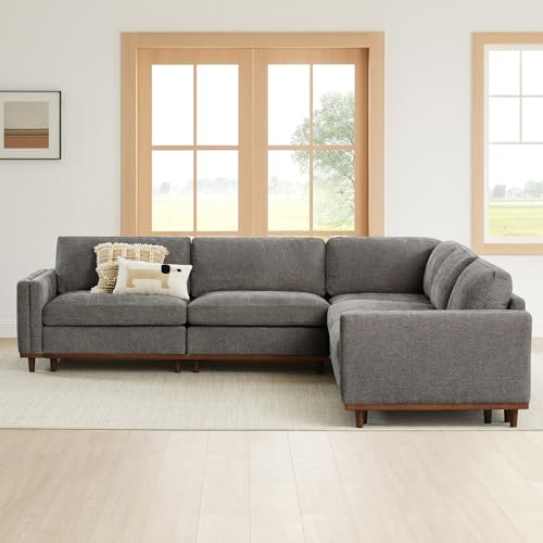 Image of CHITA 114 inch Super Large Sectional Modular Sofa, Down Filled, 5 Seat, Grey
