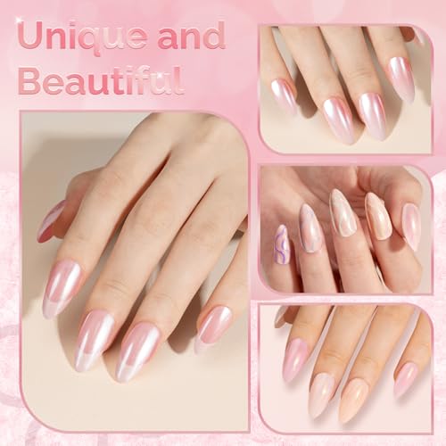 Image of MelodySusie 16Pcs Chrome Nail Powder for Gel Nails,Metallic Mirror Effect Pigment Stylish and Technological Fine Glitter for Home DIY Salon Use
