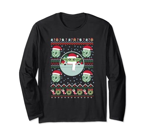 Grogu pull de Noël Star Wars le cadeau idéal manches longues Mandalorian