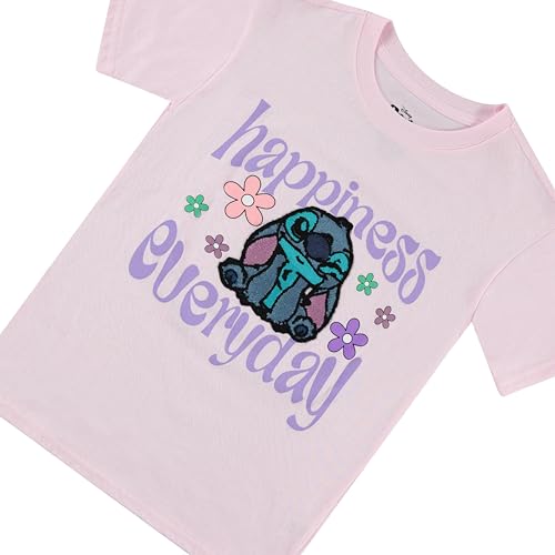 Image of Disney Lilo and Stitch Girls Short Sleeve T-Shirt- Stitch Girls Tee Sizes 4-16