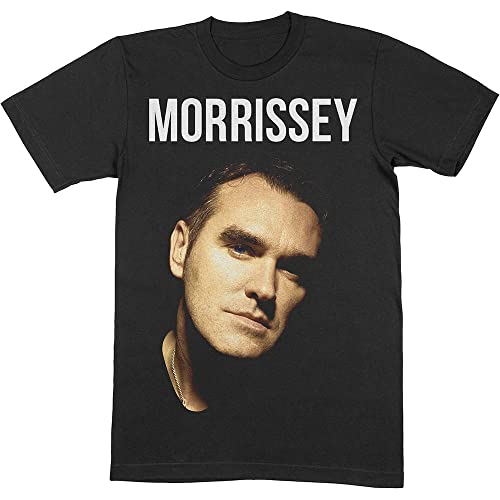 Image of Morrissey Face Photo Official Tee T-Shirt Mens Unisex (Small) Black