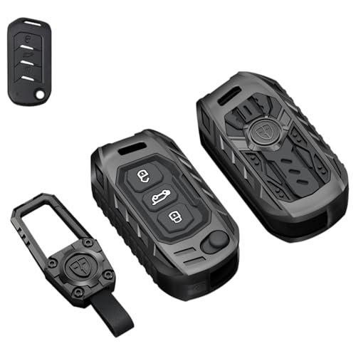 Image of Auto Thrill Premium Key Cover For Compatible With Mahindra Scorpio N | 3Xo | Xuv 300 | Marazzo | Xuv 700 | Xuv 400 Ev | Bolero | Thar 3 Button Flip Key