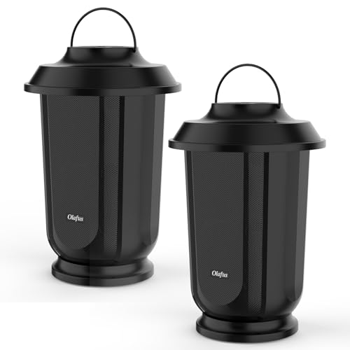 Olafus Outdoor Speaker Bluetooth 2 Pack, 50W Wireless IPX5 Waterproof Lantern Speaker with RGB or White Lights, 20H Playtime, Up to 200 Speakers Synch for Pool Patio Garden Backyard Camping