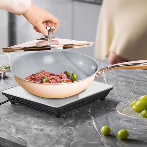 Wok con recubrimiento antiadherente y tapa transparente miniatura 4