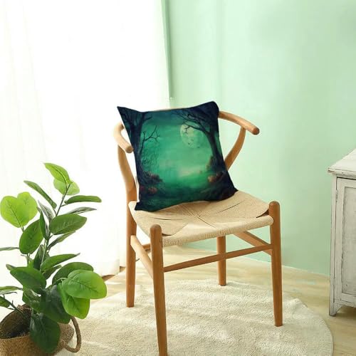 Housse de coussin Halloween château finition peluche premium - 7