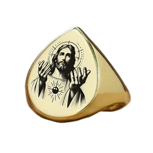 Bague Seigneur Jésus hypoallergénique en argent 925 pour peaux sensibles
