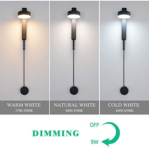 Evita el cansancio visual con este aplique LED regulable de pared 9W 4