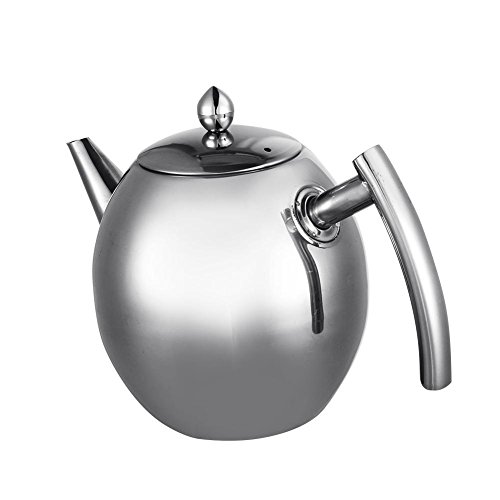 Haofy Tetera de Café de Acero Inoxidable Hervidor de Agua Eléctrico Tetera con Filtro de Té (1500ml)