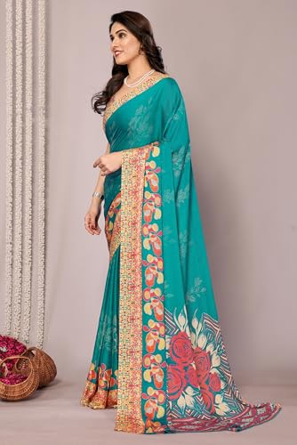 Image of MIRCHI FASHION Saree for Woman Chiffon Tie Dye Printed | Lightweight Daily Wear Women's Sari with Unstitched Blouse Piece (Available in 10 Colors)