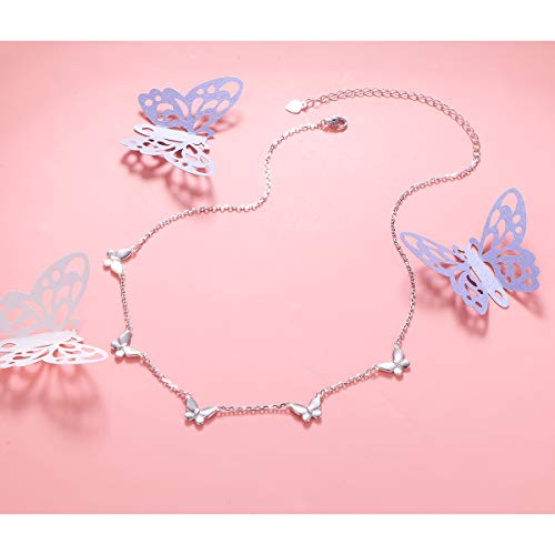 Daochong 925 Sterling Silver Dainty Butterfly Choker Necklace For Women Teen Girls Jewelry Gifts Birthday #TOP1
