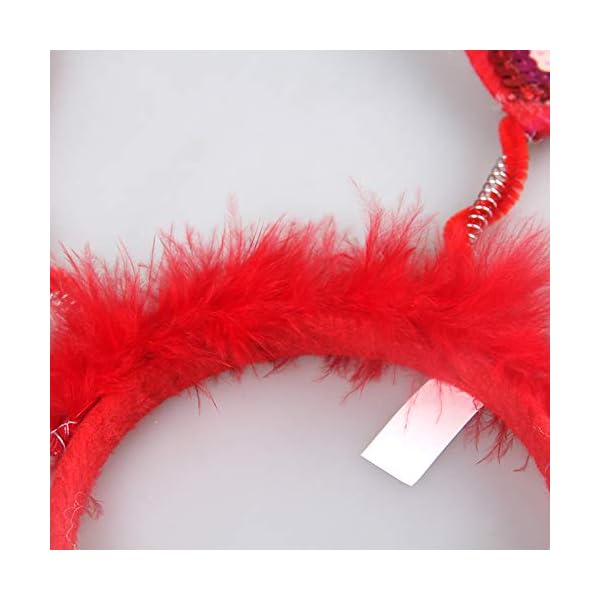 Valentines heart headband dog costume pet red love hearts headband for dog cat glitter valentine's day supplies - image 5