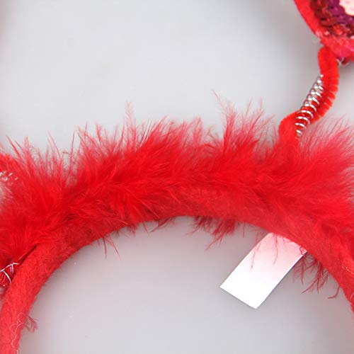 Vincha de corazón para perro rojo talla grande miniatura 4