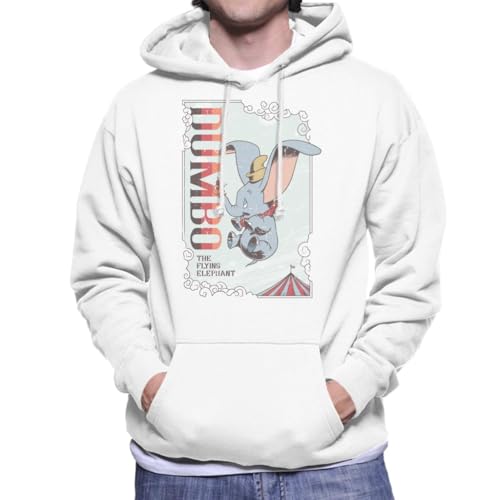 Image of All+Every Disney Dumbo The Flying Elephant And Timothy Q Mouse Men's Hooded Sweatshirt White