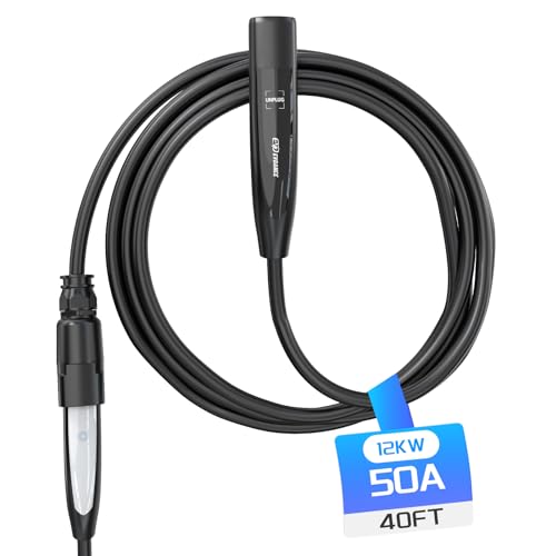 40FT Extension Cord for Tesla, Up to 12KW 50A 240V, NACS Plug, Compatible with Tesla Wall/Destination Connector, EVDANCE EV Charger(not for Tesla Gen 1/Gen 2 Mobile Connectors, Tesla Superchargers) by EVDANCE - Used condition - US$254.07