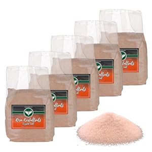 Azafran Rosa Kristallsalz (bekannt als Himalaya Salz) Steinsalz Ursalz fein 5kg