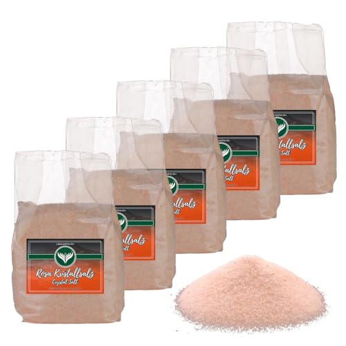 Azafran Rosa Kristallsalz (bekannt als Himalaya Salz) Steinsalz Ursalz fein 5kg
