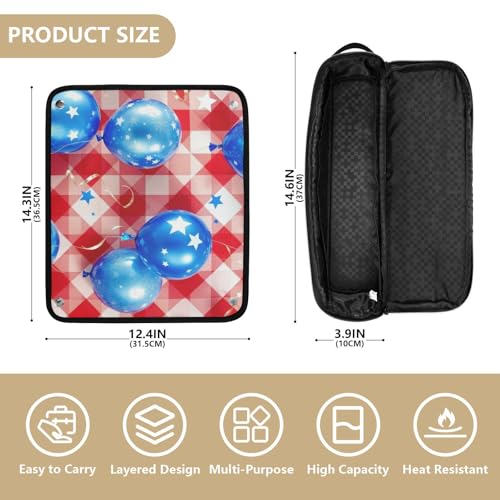 Bolsa para herramientas de cabello con tapete resistente al calor miniatura 4