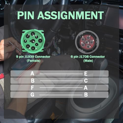 Adaptador J1939 a 6 pines J1708 OBD2 con transmisión estable de datos 3