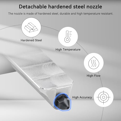 Image of 3D Printer Hotend for Bambu Lab A1 Mini 0.4mm a1 Extrusion Head, Removable Hardened Steel 0.4mm Nozzle with High Temperature Resistant Silicone Sleeve