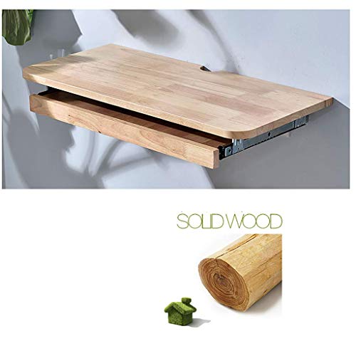 Table à manger de cuisine murale rabattable en bois noble