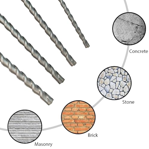 FF ERA 1-3/4 Inch x 22 Inch SDS MAX Rotary Hammer Drill Bit – U-Flute - Masonry Drill Bits with Carbide Tipped for Brick, Stone, Concrete – SDS MAX Divers ONLY (1-3/4''x22'') by FF ERA - Image 4