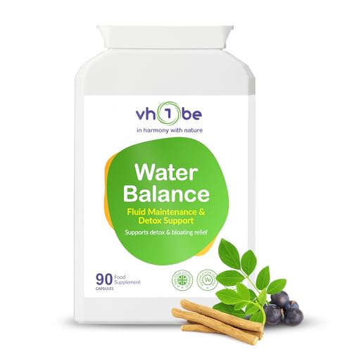 Water Balance Complex – Water Retention & Lymphatic Support Supplement for Men & Women | Herbal Cleanse, Detox, Debloat & Fluid Balance | Dandelion Root & Lymph System Support | UK Made