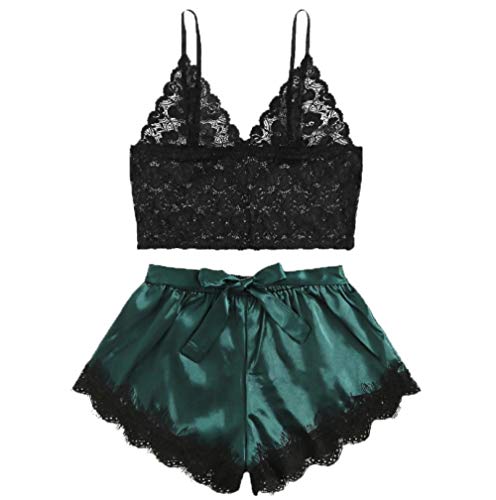 Lingerie sexy en dentelle avec bowknot et ensemble sous-vêtements érotique pour femmes