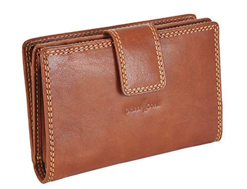 Gianni Conti Superior Fine Italien Cuir Brun Moyen 16 Carte - Portefeuille 918046 - Brun Clair, M