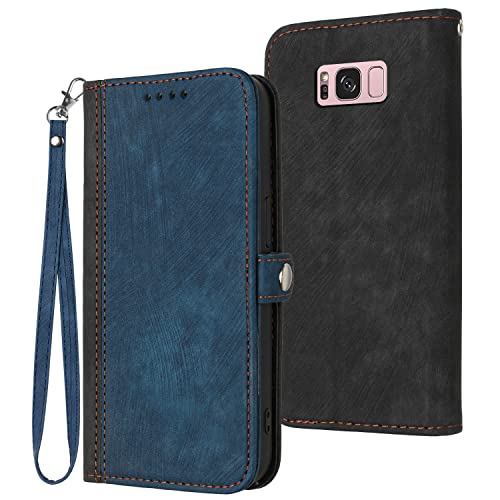 Verpotex Funda para Samsung Galaxy S8 Plus / S8+, Carcasa Samsung S8 Plus / S8+ Cierre Magnético, Funda de Cuero PU con Cáscara de TPU, Función de Soporte y Ranuras para Tarjetas Antigolpes (Azul)