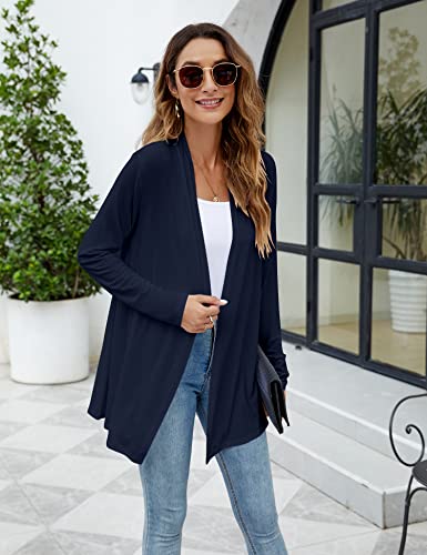Image of Newchoice Womens Casual Lightweight Long Sleeve Cardigan Soft Drape Open Front Fall Dusters (S-3XL)