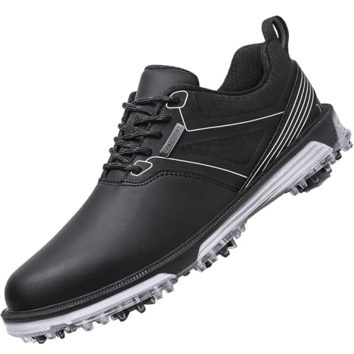 Image of ULTIANT Men's Golf Shoes Fixed Nailless Sole Waterproof Lightweight No-Slip Walking Shoes Size7.5-14