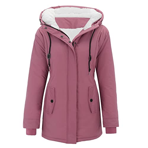 Manteau d'hiver pour femme douillet veste d'extérieur contre le vent