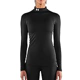Under Armour Women's ColdGear Compression Mock, Black, Medium