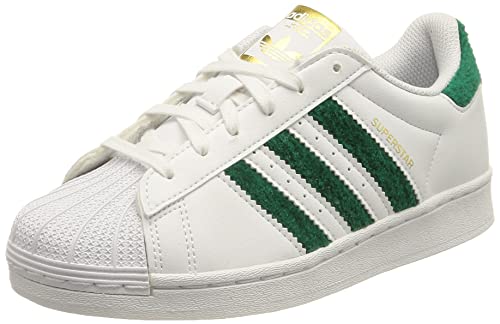 adidas Mixte enfant Superstar Chaussure de gymnastique, Blanc Blanc Or Met, 29 EU