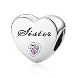 Romántico Amor Fit Pandora Bracelet Women's Daughter/Sister/Best Friend BFF/Granddaughter/Dad/Thank You/Nana Heart love Silver Charms