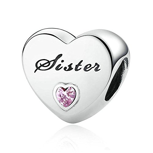RomÃ¡ntico Amor Fit Pandora Bracelet Women's Daughter/Sister/Best Friend BFF/Granddaughter/Dad/Thank You/Nana Heart love Silver Charms