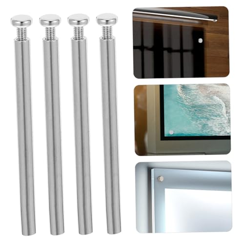 Image of SEWACC Picture Frame Hanging Hardware 20 Sets of Stainless Steel Screws Brackets for Wall Mounting Glass Frame Support